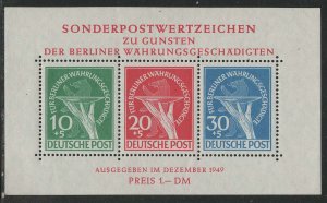 Germany Berlin Scott # 9NB3a, mint nh, s/s, exp h/s