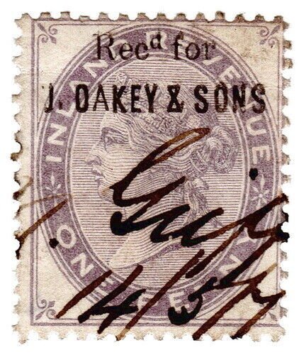 (I.B) QV Commercial Overprint : J Oakey & Sons 