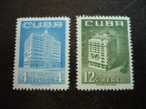 Stamps - Cuba - Scott#558,C135 - Mint Hinged Set of 2 Stamps