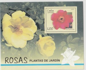 Cuba 2007 Rose Flowers S/S Sc 4759 MNH C25