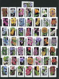 USA 2647-2696 Mint (NH) Complete Set (50 Wild Flowers)
