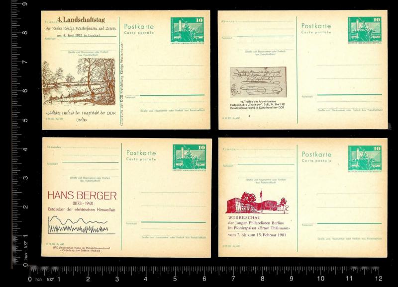 EAST GERMANY - DDR (48) Unused Cacheted Postal Cards Various Events ALL MNH