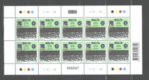 MALTA 2007 EUROPE #1286-1287 1SET=$1.25 / 2 FULL SHEETS=$10.25