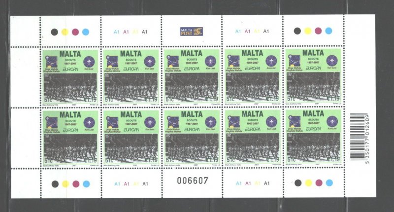 MALTA 2007 EUROPE #1286-1287 1SET=$1.25 / 2 FULL SHEETS=$10.25