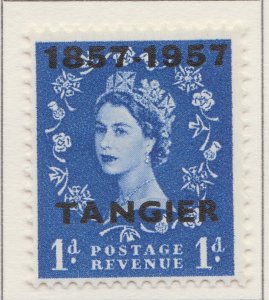 1957 BRITISH MOROCCO TANGIER WMK ST Edward's Crown 1d MH* Stamp A30P5F40715-