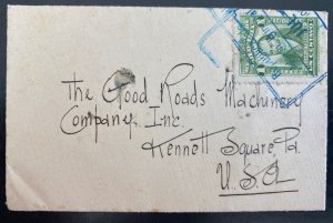 1910s Colombia Mini Cover To Kennel square PA USA