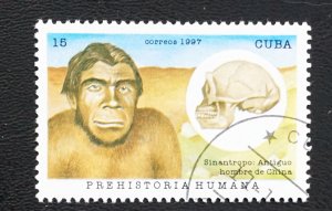 CUBA Sc# 3879  PREHISTORIC MAN  15c 1997  used / cto