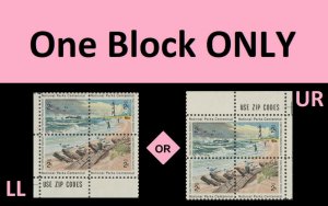 US 1448-1451 1451a National Parks Centennial 2c zip block (4 stamps) MNH 1972