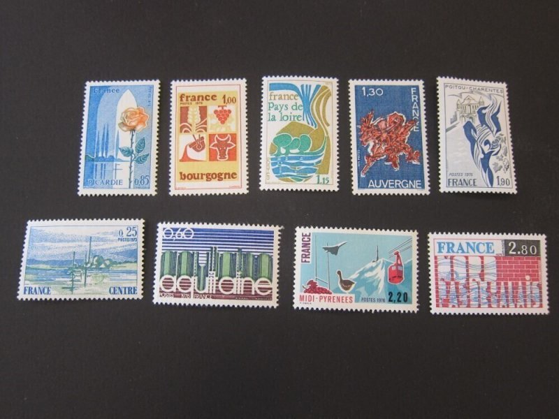 France 1975 Sc 1440-50 selected MH