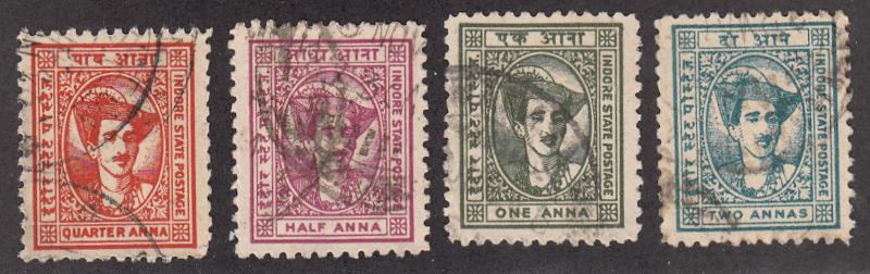 India-Indore - 1941 - SC34-36,38 - Used