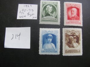 LIECHTENSTEIN 1929 MNH SC 90-93 SET XF $77 (214)