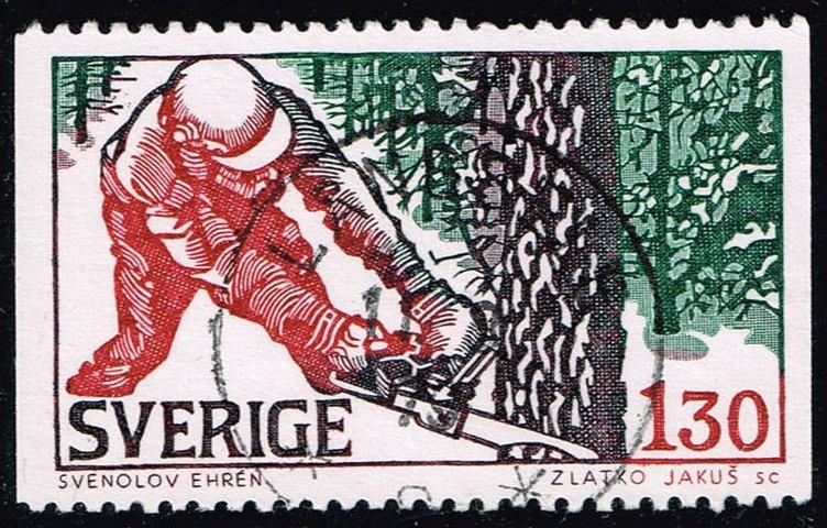 Sweden #1280 Woodcutter; Used (0.45)