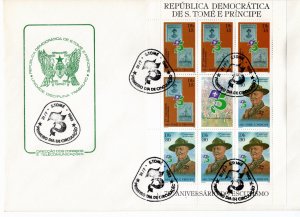 St. Thomas and Prince Islands 1982 Sc 658-9 Sheet of 8 FDC