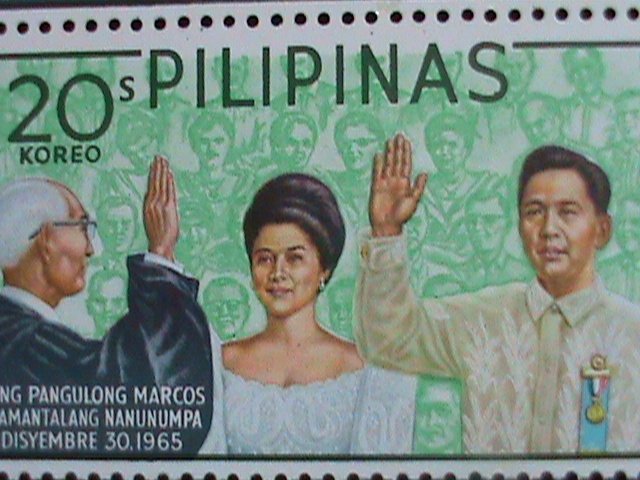 ​PHILIPPINES-1966-SC#950-2-PRESIDENT MARCOS TAKING OATS OF OFFICE -MNH BLOCKS