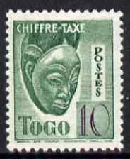 Togo 1940 Postage Due 10c Native Mask unmounted mint unis...