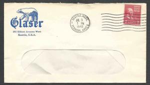 DATED 1940 COVER #806 PREXY 2c ON ILLUSTRATED AD COVER  