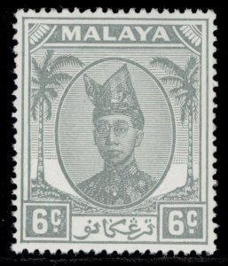 MALAYSIA - Trengganu GVI SG72, 6c grey, NH MINT.