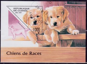 Guinea, 1997, Pedigree Retriever, Minisheet, sc#1416, CTO*