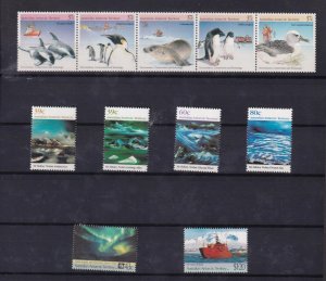 AUSTRALIAN ANTARCTIC TERRITORY SELECTION SETS S/SHEETS ETC ALL MNH