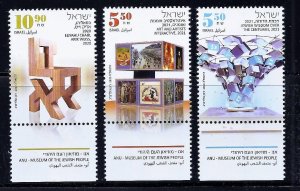 ISRAEL 2023 ANU MUSEUM OF THE JEWISH POPLE 3 STAMPS MNH