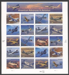 2005 US Scott #3916-3925 37c American Advances in Aviation, Sheet of 20 MNH