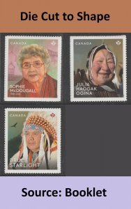 Canada 3498i 3499i 3500i Indigenous Leaders P DCTS single set 3 MNH 2025