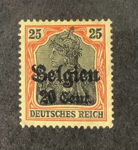 Belgium under German occupation 1916 Scott N17 used - 20c on 25pf, Germania