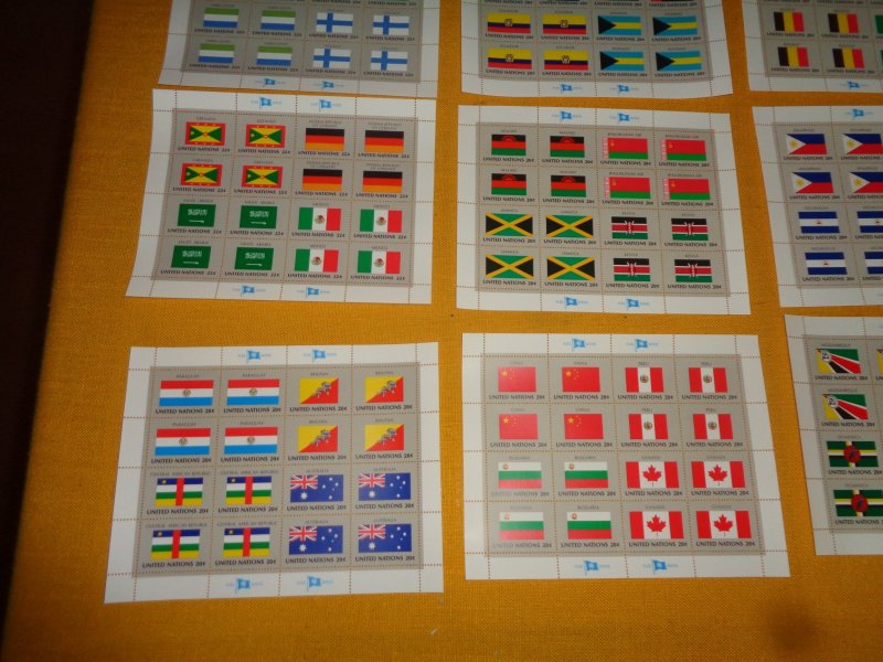 UNITED NATIONS FULL FLAG SHEET COLLECTION, MNH, OG