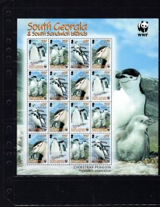 South Georgia 370a Penguins Birds 2008 MNH S/SK1XLC