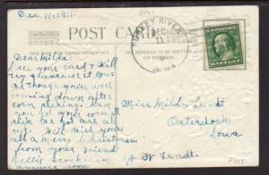 Turkey River,IA 1911 DPO Post Card