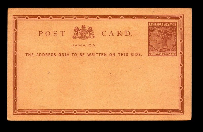 Jamaica 1870s 1/2p Postal Card Unused - L11507