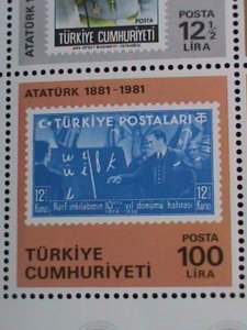 TURKEY STAMP:1981 SC#2194- CENTENARY OF KEMAL ATATURK MNH S/S SHEET VERY FINE