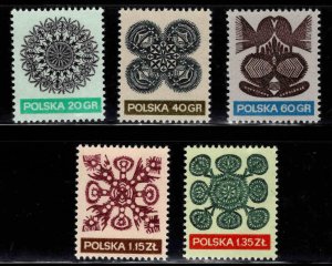 Poland Scott 1822-1826 MNH** Paper cut out set