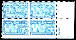 U.S. #E17  MINT PL# BLOCK OF 4 OG LH 