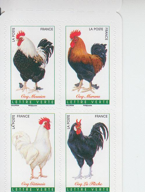 2016 France Roosters SA Booklet of 12 (Scott NA)