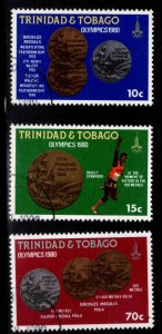 Trinidad  & Tobago Scott 329-331 Used CTO 1983 Olympic Medals stamp set