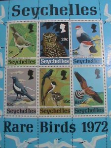 SEYCHELLES STAMP:1972-SC#304A  RARE BIRDS  MNH - S/S SHEET POST OFFICE FRESH