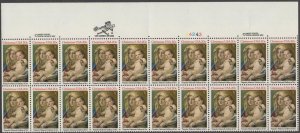 Scott # 2026 - US Plate Block Of 20 - Tiepolo Madonna & Child - MNH - 1982