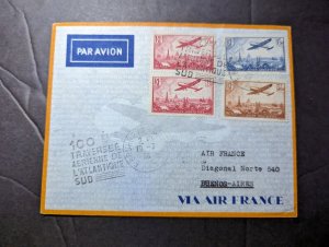 1936 France Airmail Cover Bourge to Buenos Aires Argentina