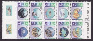 Aruba-Sc#410- id4-unused NH set-Ships-Planes-Marine Life-2012-