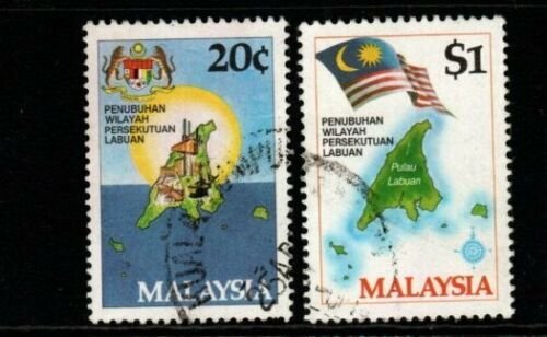 MALAYSIA SG289/90 1984 FORMATION OF LABUAN TERRITORY FINE USED 