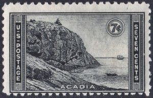 SC#746 7¢ National Parks: Great Head, Acadia Park (1934) MNH