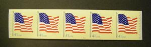 Scott 4188a, 41c Flag, PNC5 #V2222, V/P, MNH BEAUTY