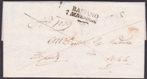 ITALY 1838 Folded entire ex BASSANO.........................................W661