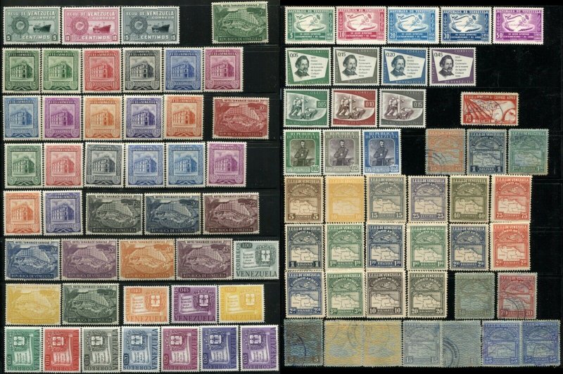 VENEZUELA Postage Arms Airmail Telegraph Stamps Collection 1930-72 MLH MNH USED 