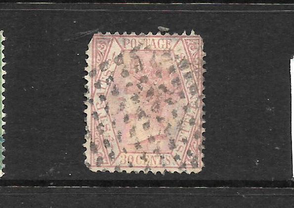 STRAITS SETTLEMENTS  1867-72  30c   QV   FU   SG 17