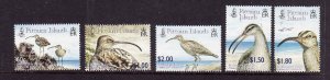 Pitcairn Is.-Sc#622-6- id12-unused NH set-Birds-Bristle-thighed Curlew-2005-