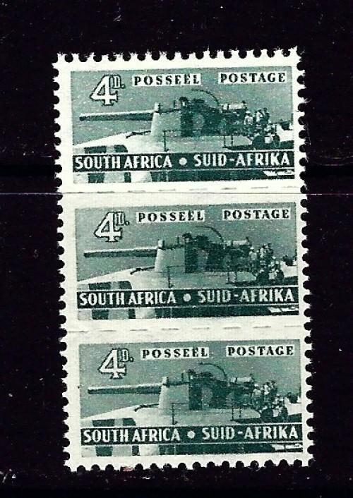 South Africa 95 NH 1942 Vertical strip of 3