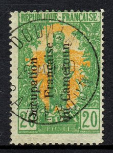 CAMEROUN — SCOTT 123 — 1916 20c OCC. FRANCAISE DU CAMEROUN OVPT — USED — SCV $92