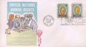 UN #121/122 HUMAN RIGHTS - Overseas Mailer